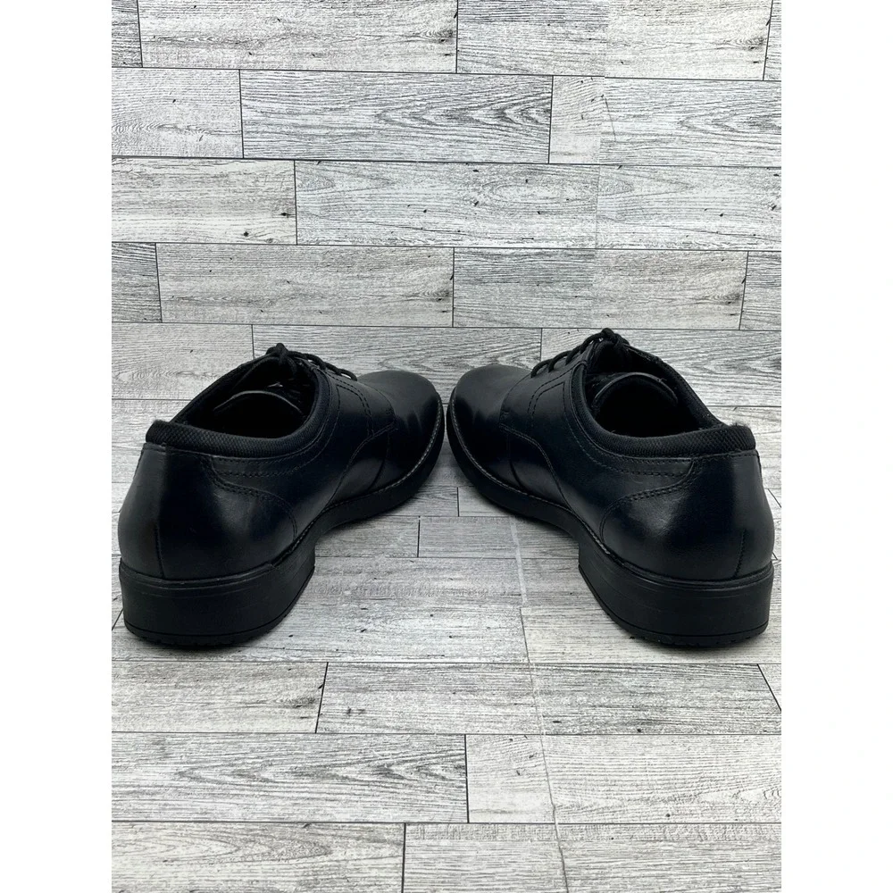 Rockport TruTech Mens Black Leather Derby Dress Shoes Lace Up Round Toe Size 11M